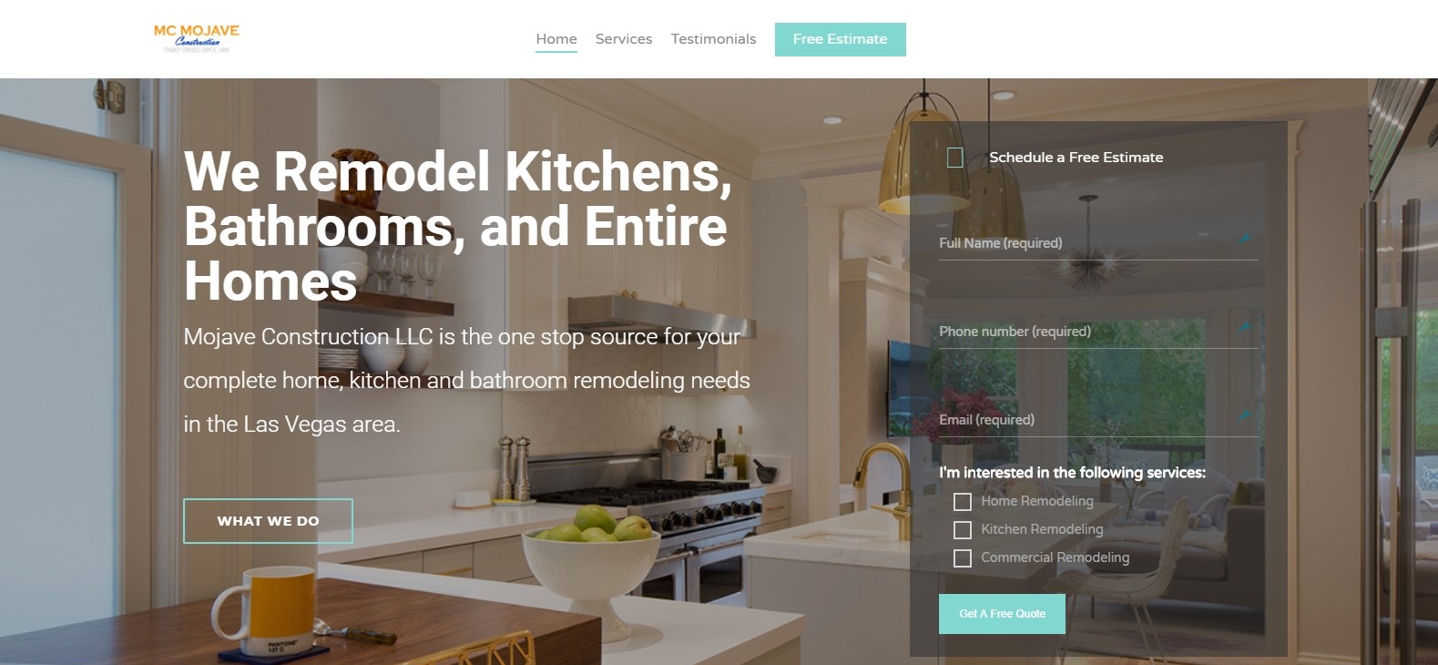 MC Mojave web design after picture